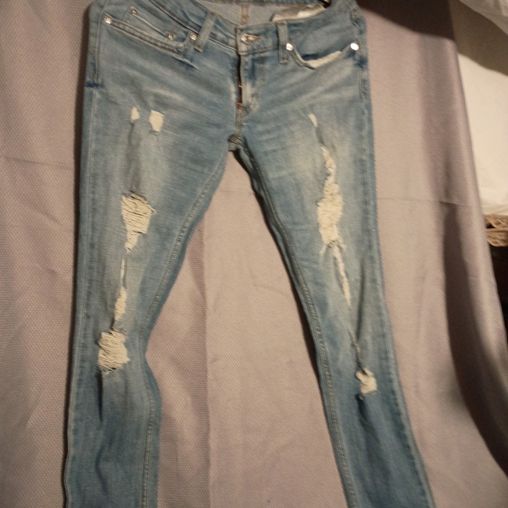 Levi's Light Blue Distressed Skinny Jeans